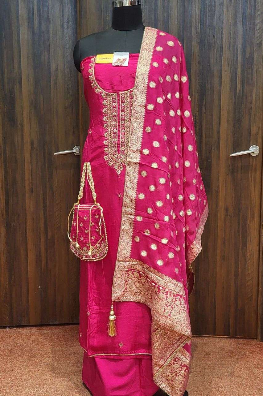Party Wear New Punjabi Suit With Heavy Dupatta Pink Punjabi Patiala Suit For Women Traditional Salwar Kameez Handmade Indian Wedding Outfit Custom