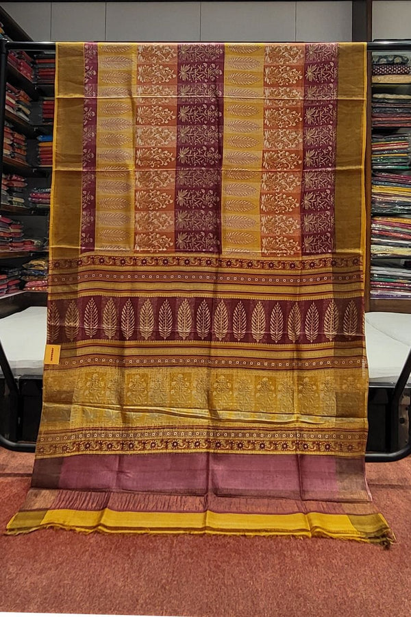 Printed Tussar Silk Saree For Casual Occasions