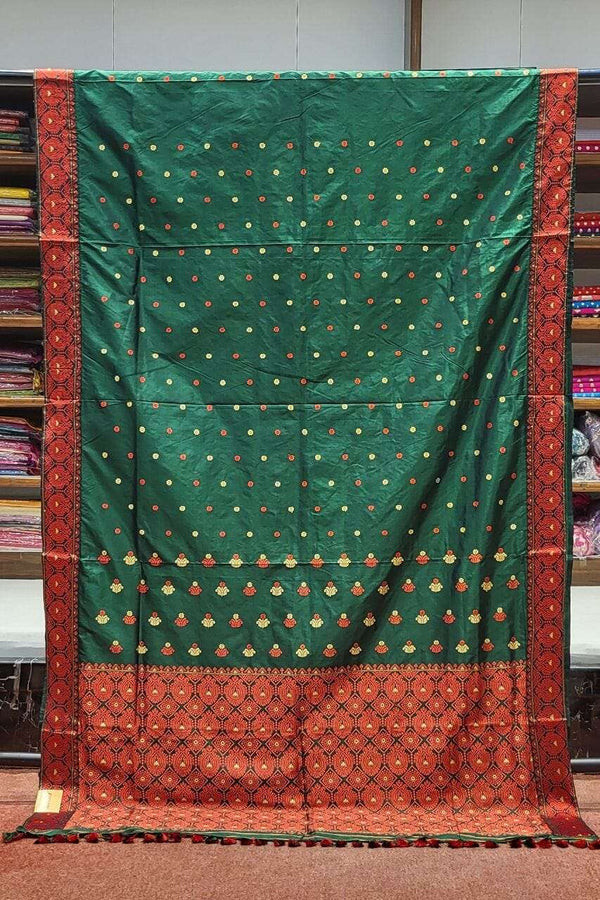 Assam Muga Silk Saree With Pure Quality