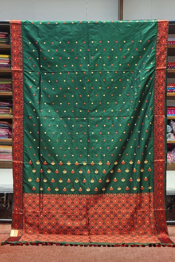 Assam Muga Silk Saree With Pure Quality