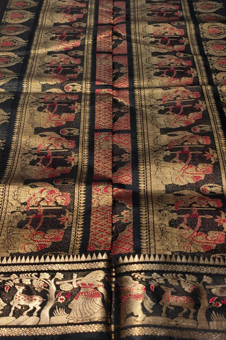 Baluchari Saree In Black 