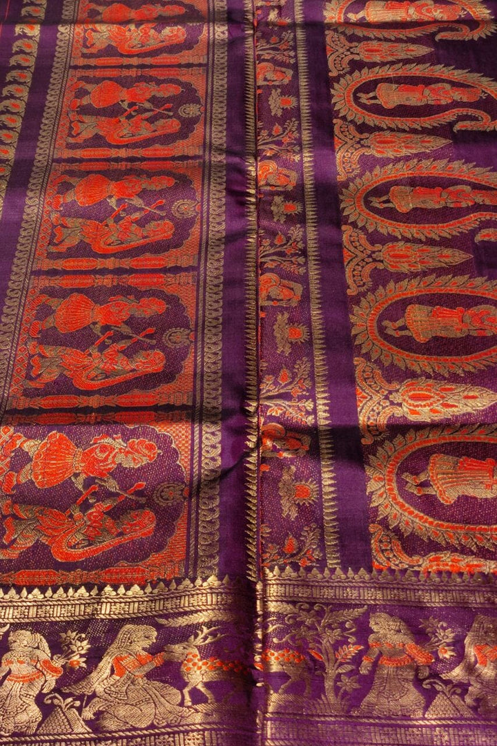 Baluchari Saree In Purple