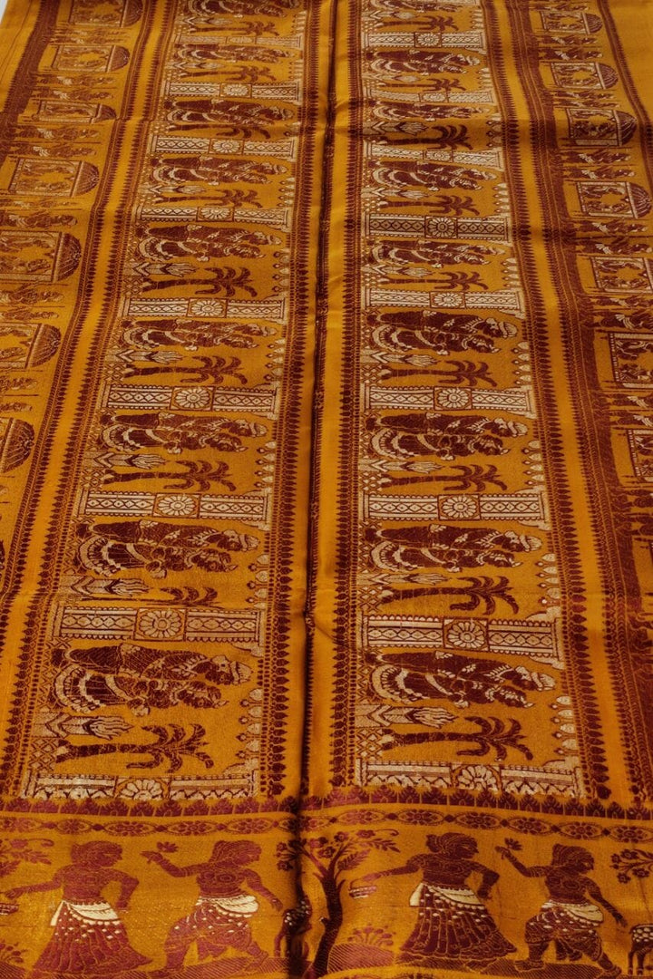 Baluchari Silk In Mustard Color