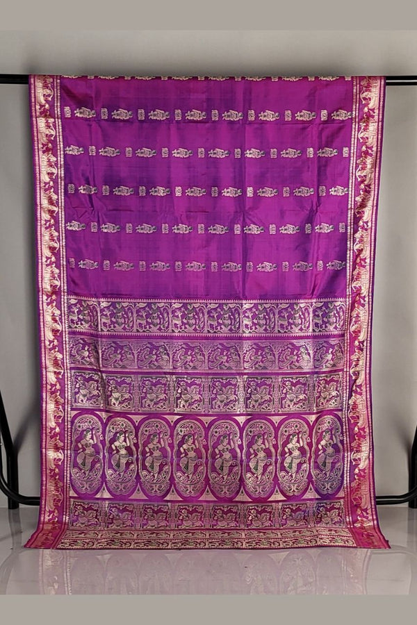 Handloom Saree in Baluchari Silk for Wedding