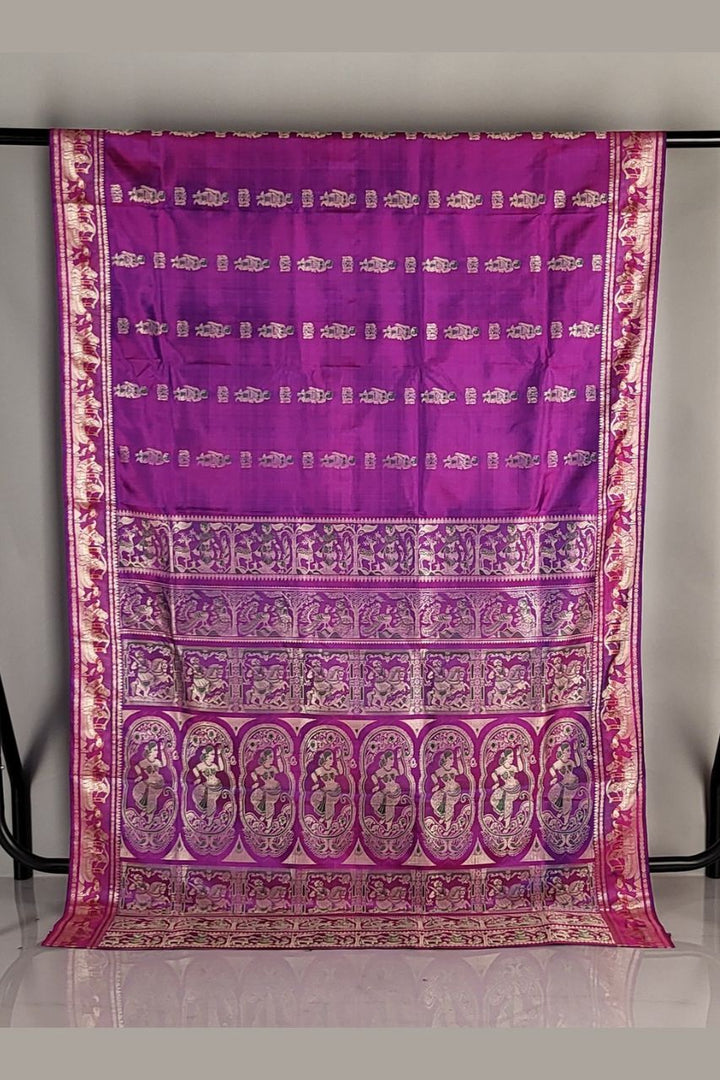 Handloom Saree in Baluchari Silk for Wedding