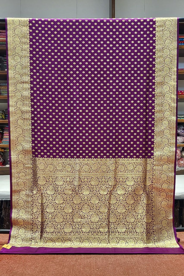 Banarasi Silk Saree for Wedding- Purple Colour