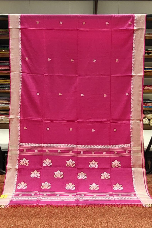 Bengal Cotton Saree With Small Booti and Zari Border