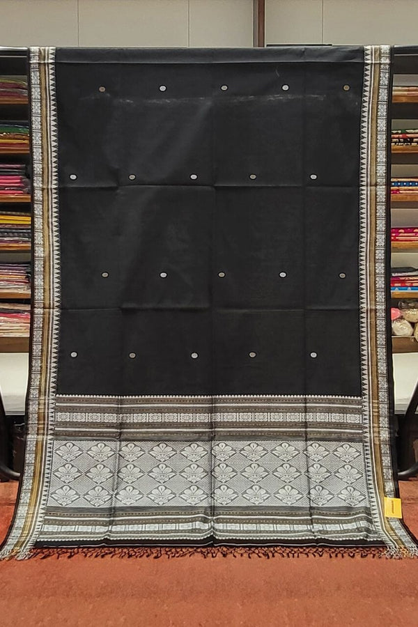 Handloom Cotton Saree with Temple Border