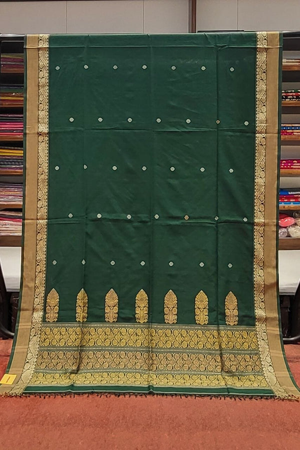 Bengal Cotton Saree With Handwoven Work