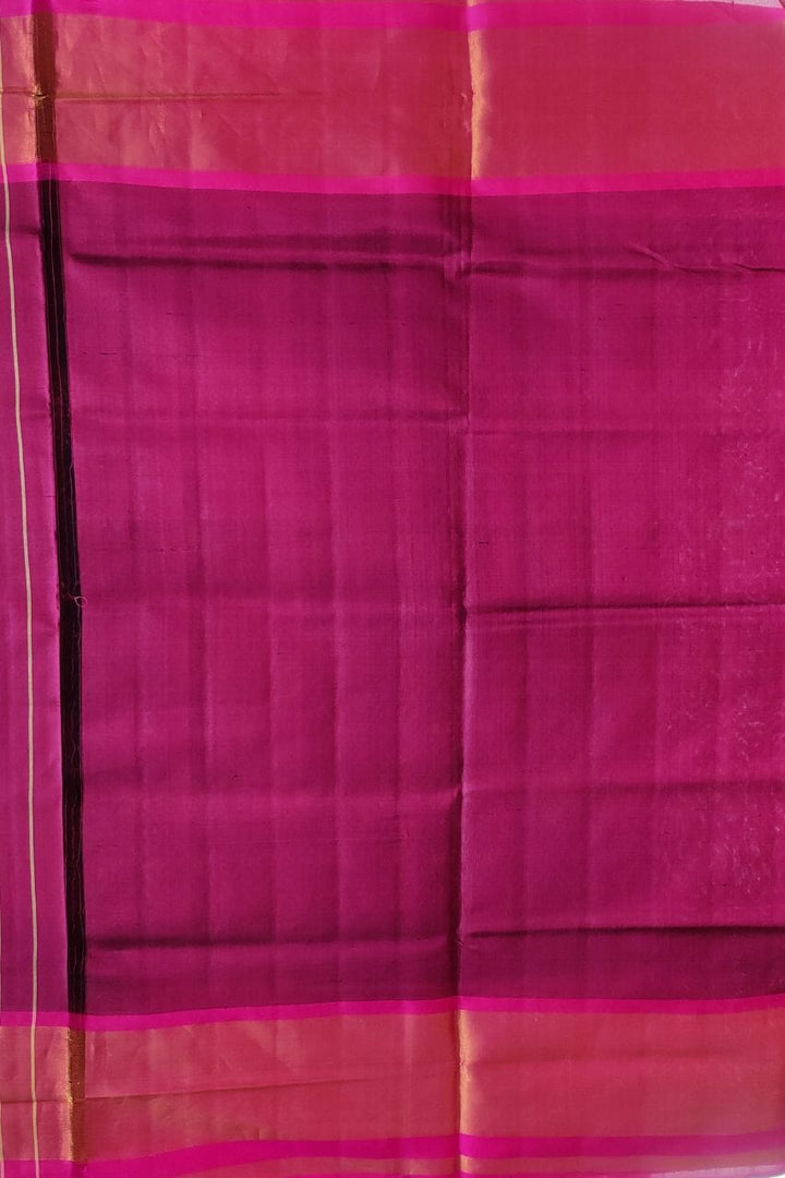 Blue Patola Print Saree In Silk