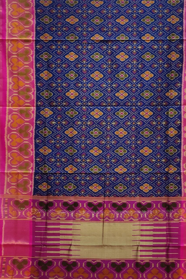 Blue Patola Print Saree