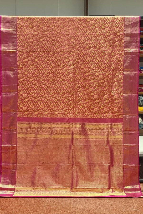 Brocade Kanjivaram Silk Saree for Indian Brides