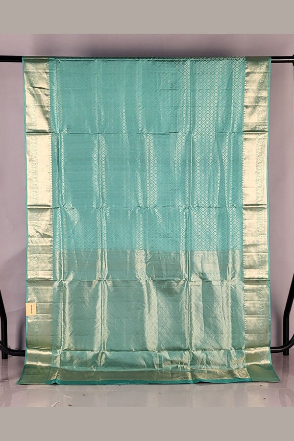 Brocade Saree in Kanjivaram Silk- Sea Green Colour