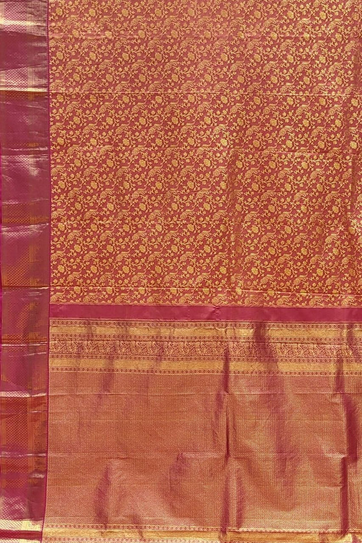 Brocade Kanjivaram Silk Saree for Indian Brides