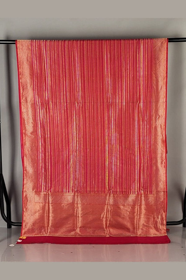 Brocade Katan Silk Saree With Resham Woven