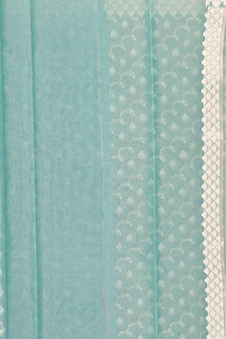 Light Weight Saree in Chanderi Silk- Green Colour