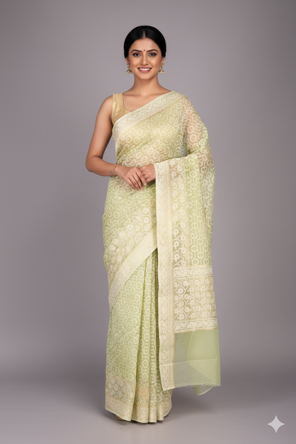 Chanderi Silk Saree with Resham Woven for Gifting