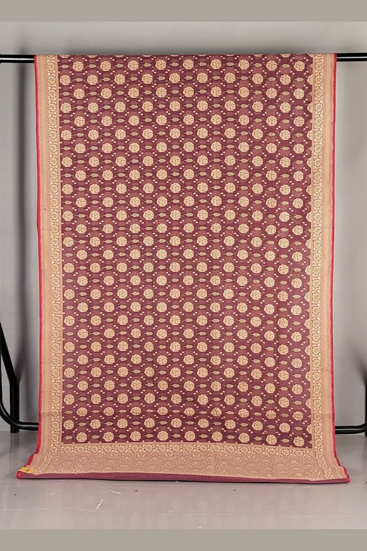 Chanderi Silk Saree with Resham Booti