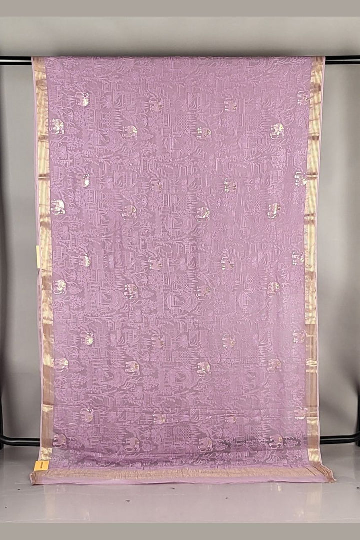 Chiffon Saree for Festive Occasions- Mauve Colour