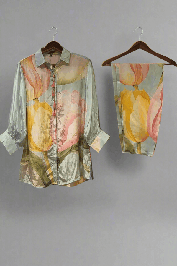 Co-ord Set in Satin for Summer Casual Look