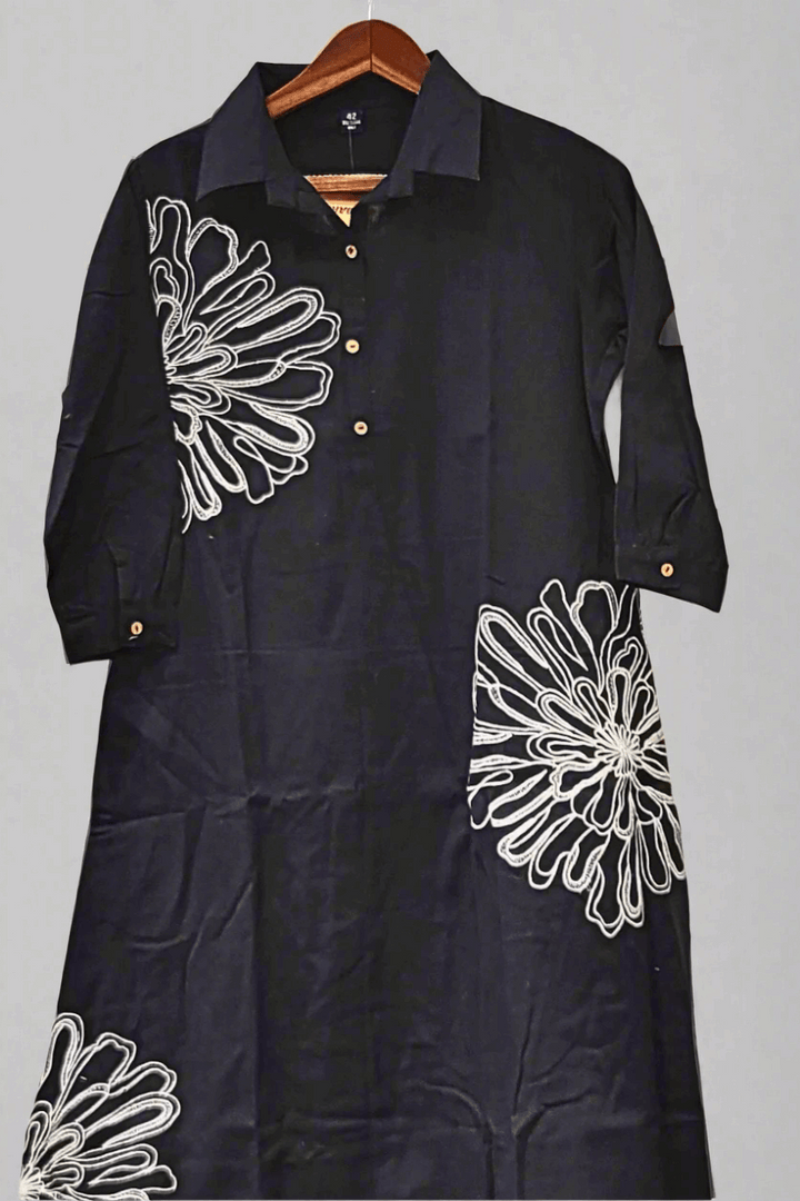 Cotton Black Kurti