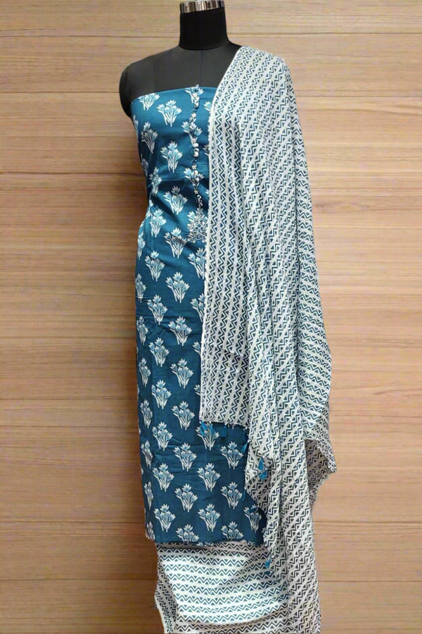 Women Suit Piece Set in Cotton for Office Wear