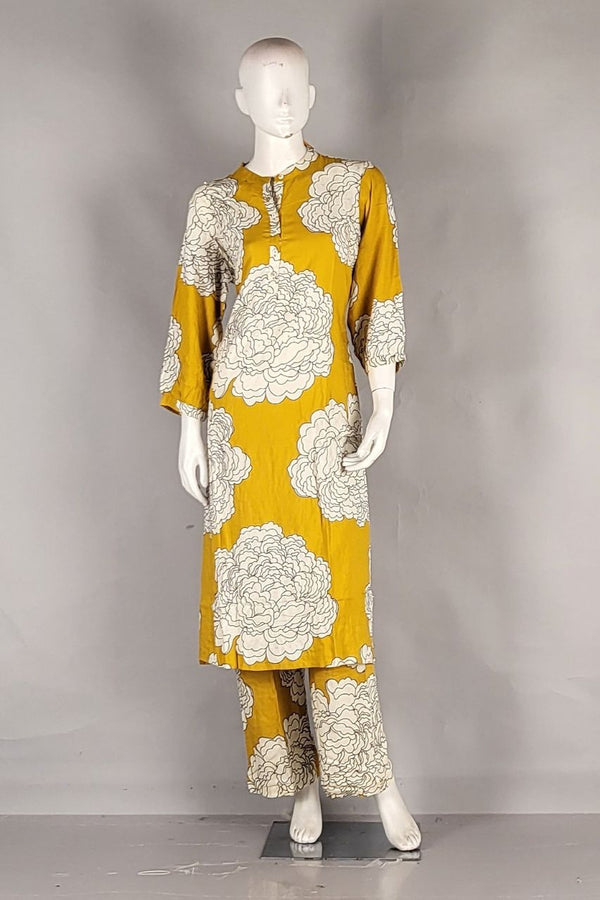 Cotton Co-ord Set for Casual Look- Yellow Colour