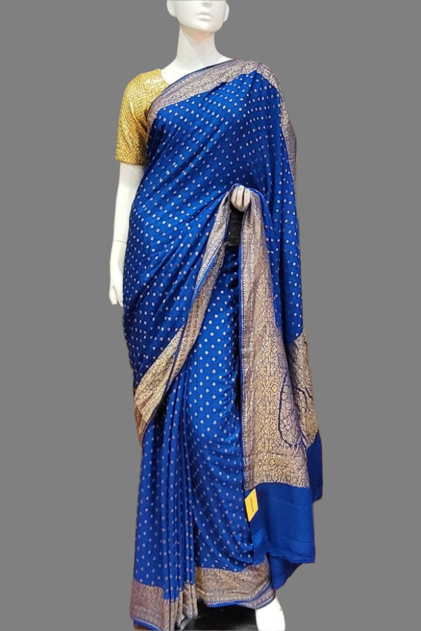 Crepe Khaddi Saree For Wedding Party