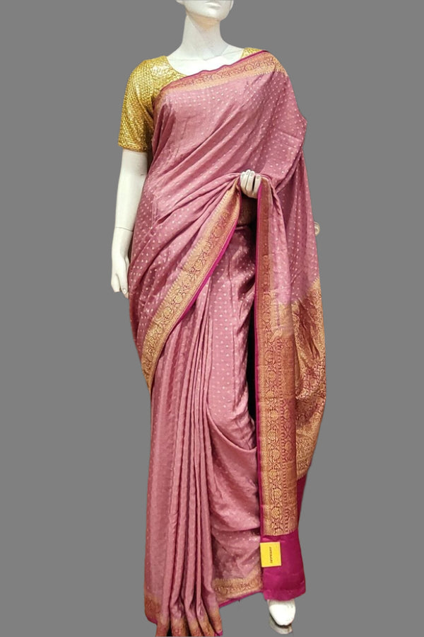 Wedding Party Saree in Crepe Khaddi