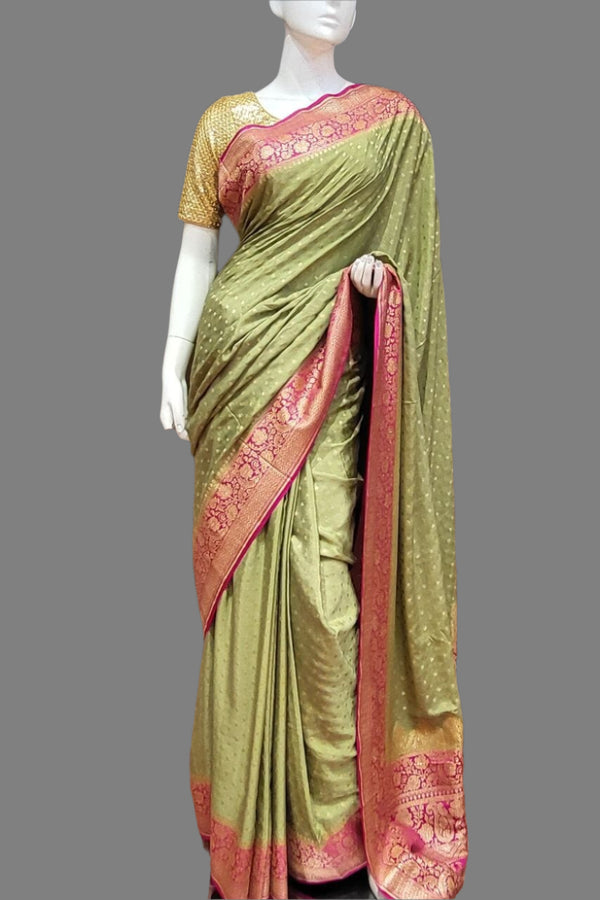 Wedding Party Saree in Crepe Khaddi