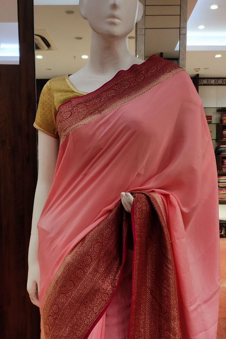 Crepe Khaddi Saree 