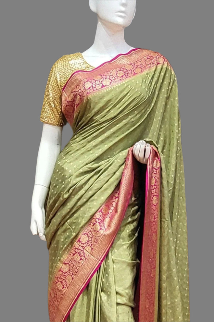 Wedding Party Saree in Crepe Khaddi