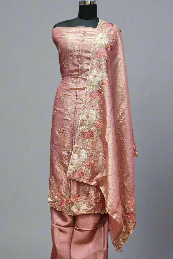 Salwar Suit Piece on Tissue Silk