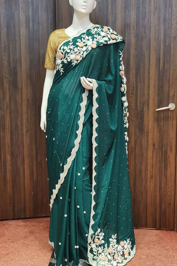 Eid Special Saree in Embroidered Satin