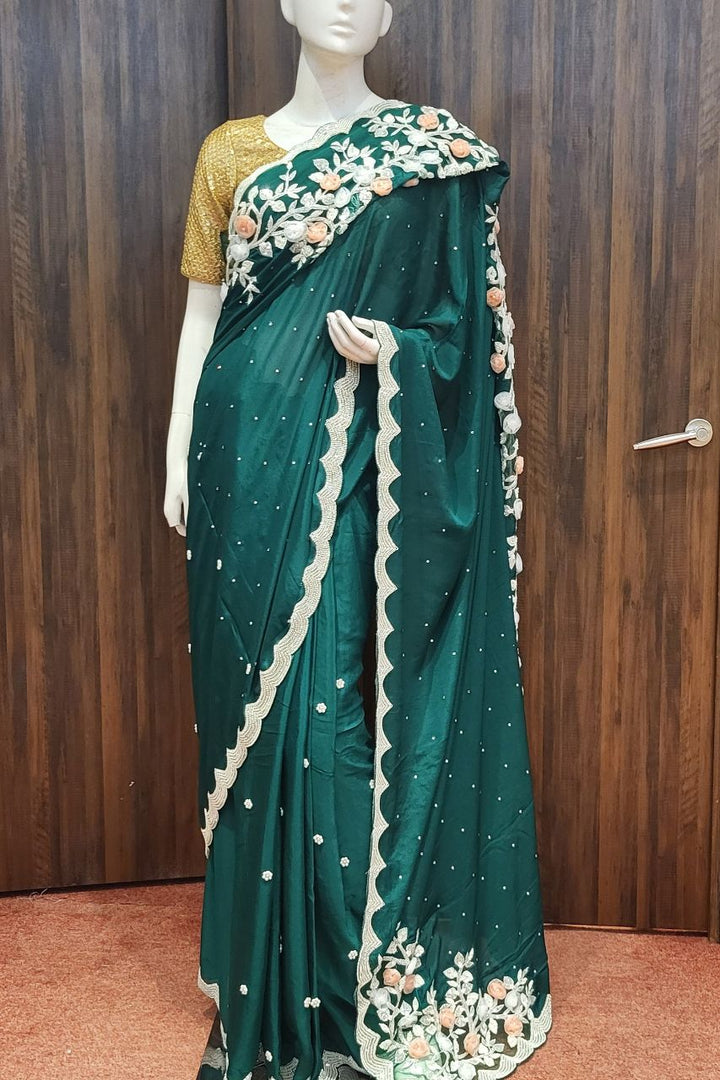 Eid Special Saree in Embroidered Satin