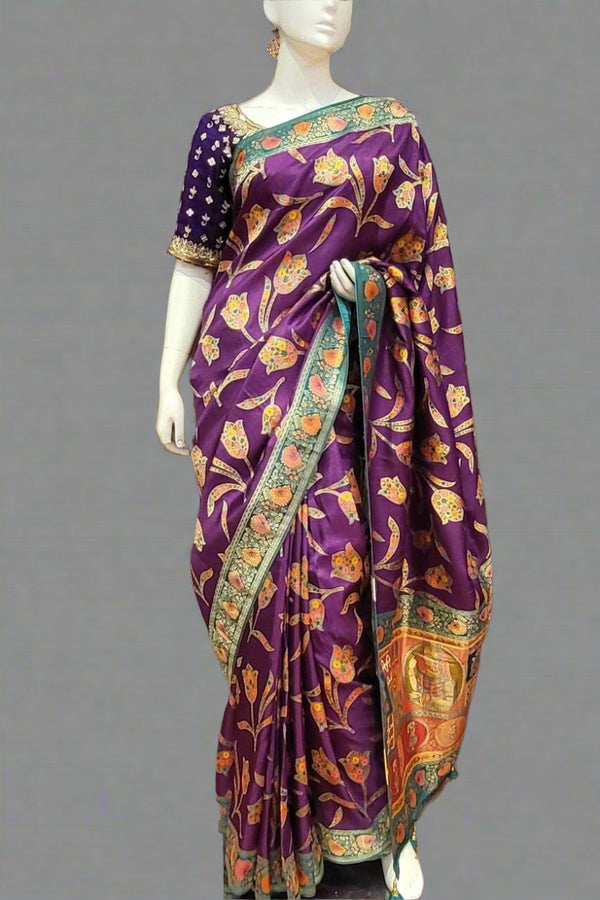 Fancy Dola Silk Saree with Heavy Zari work