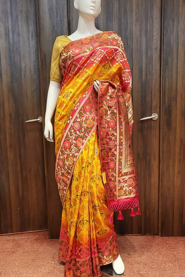 Woven Fancy Silk Saree for Festival