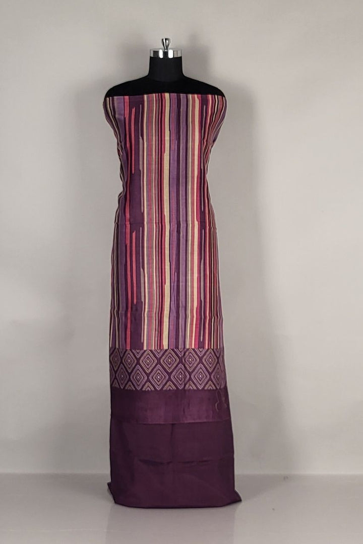 Dress Material Set in Chanderi Cotton Fabric