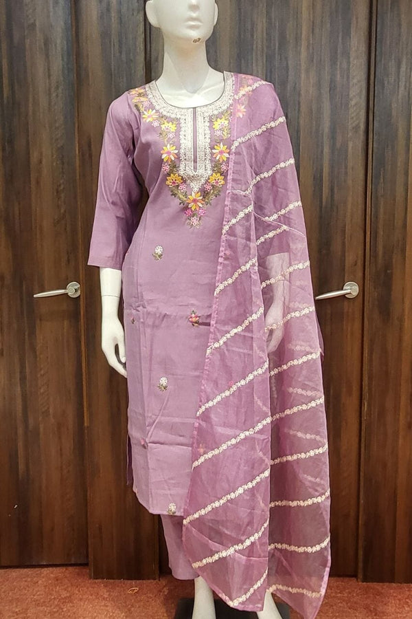 Salwar Suit for Party Wear- Mauve Colour