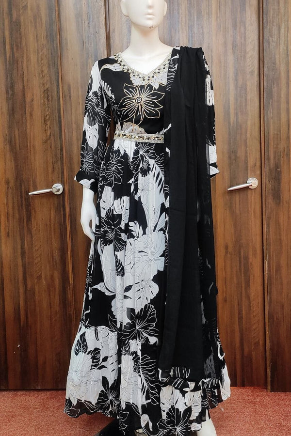 Fancy Gown For Diwali Party In Black