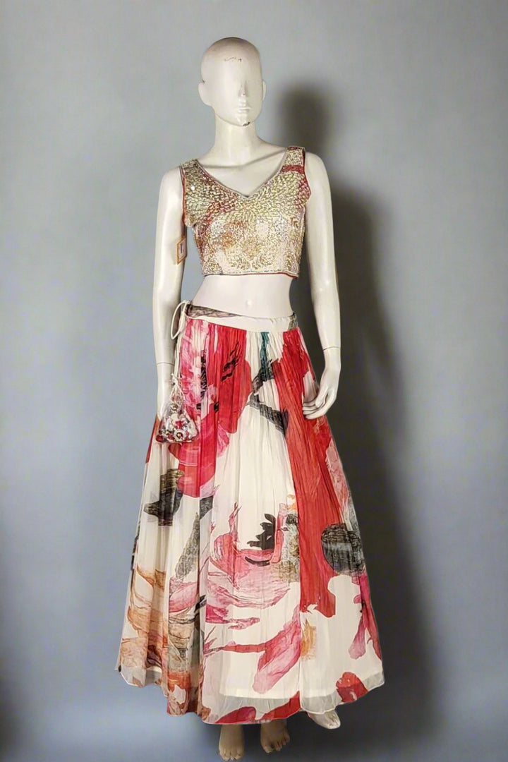 Lehenga Choli with Printed Dupatta for Festivals