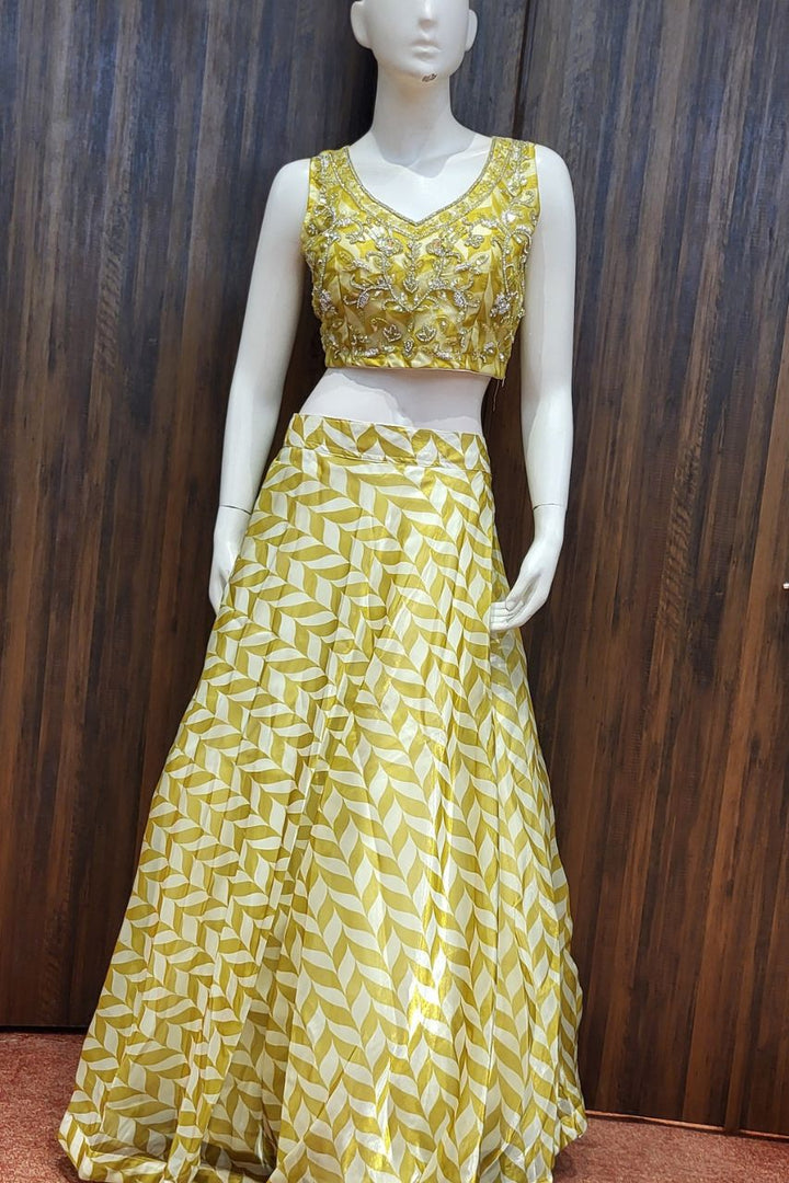 Lehenga With Frill Dupatta for Summer Occasions