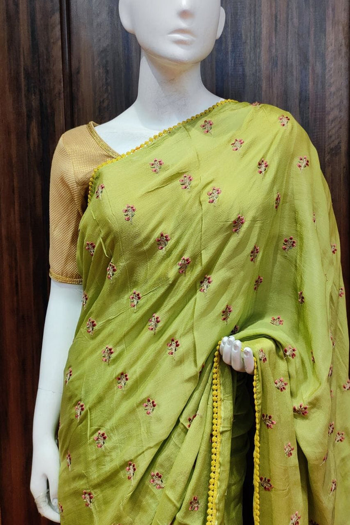 Fancy Saree In Green