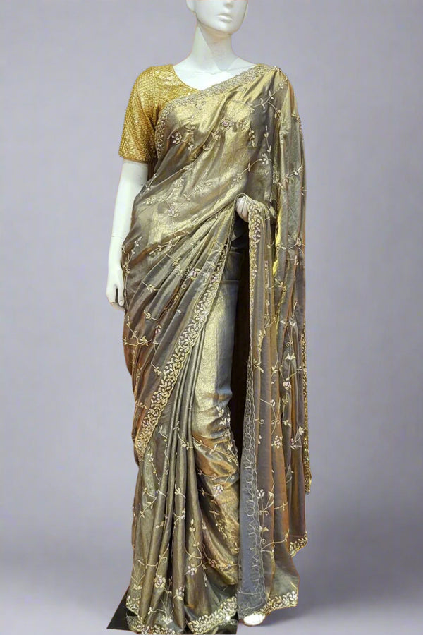 Evening Party Wear Saree in Tissue