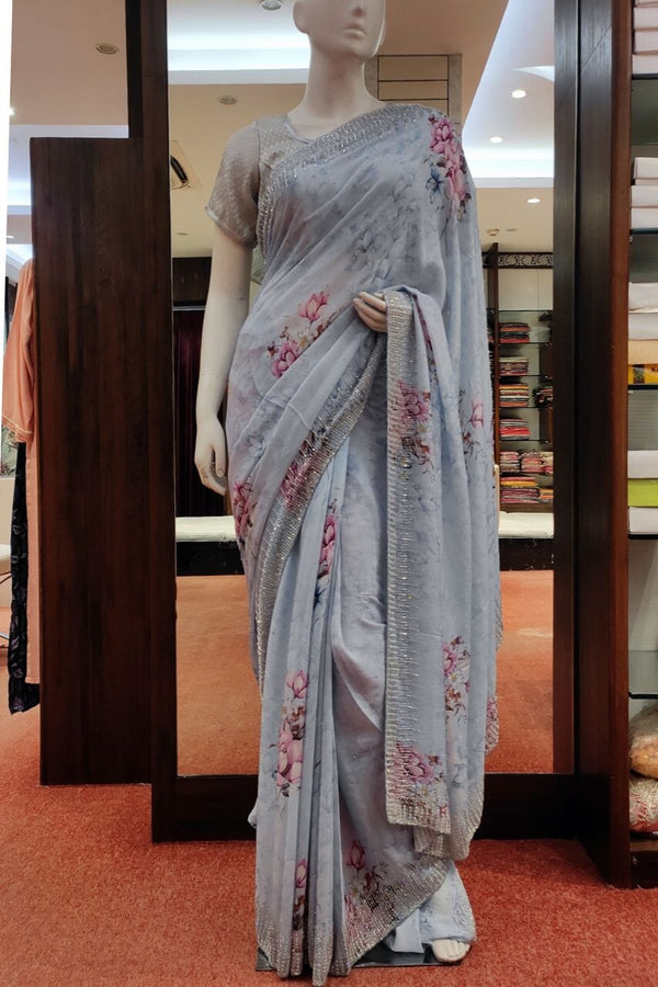 Fancy Saree With Floral Printed