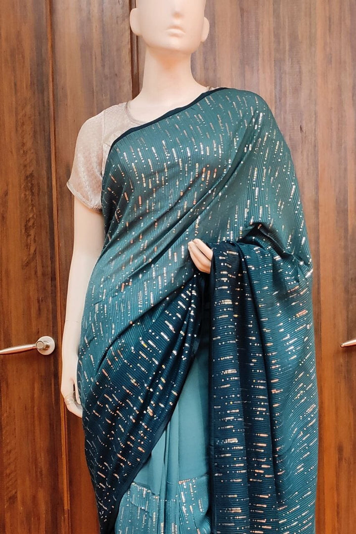 Georgette Saree With Sequence 