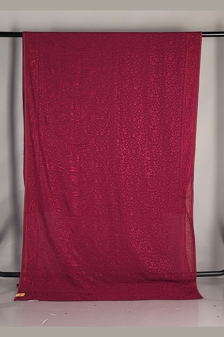 Georgette Saree with Self Thread Work