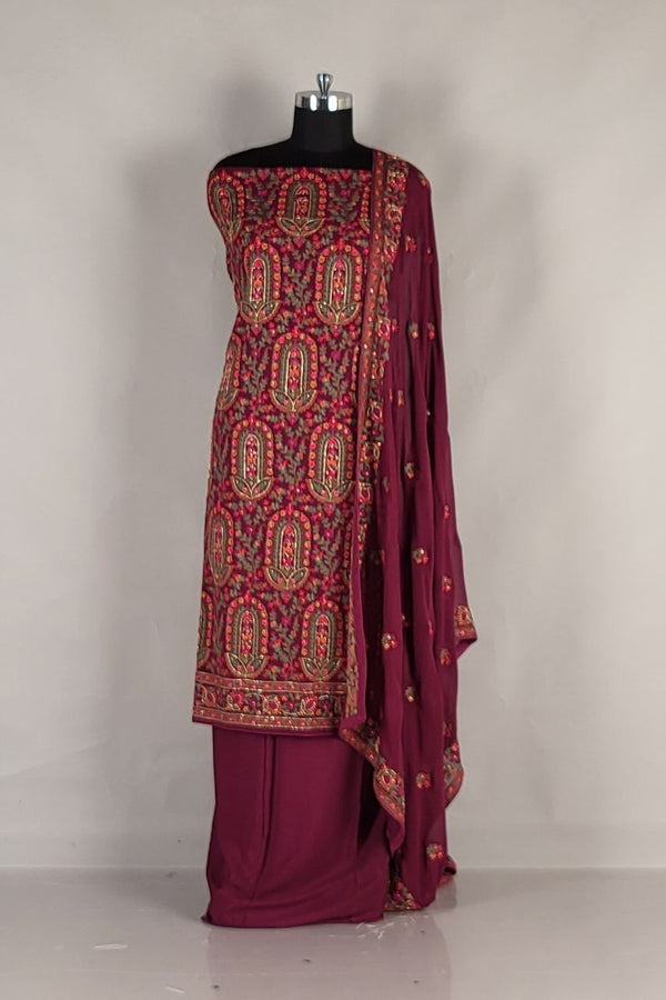 Georgette Unstitched Suit Piece With Dupatta