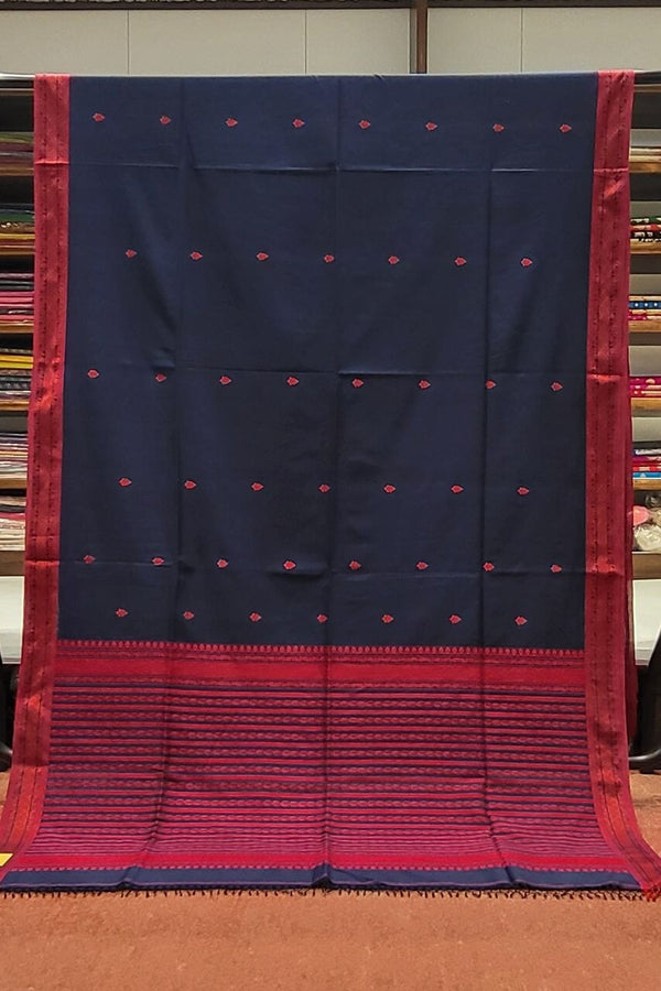 Bengal Cotton Saree with Contrast Pallu