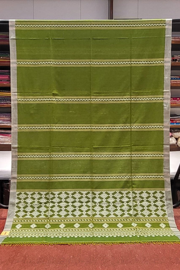 Handloom Cotton Saree With Stripes Woven
